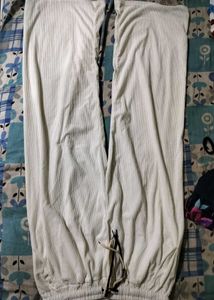White Corduroy Wide Leg Pants