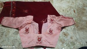 Maroon Embroidered Saree