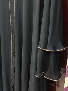 Dubai🇦🇪Georgette Flowy heavy Black Abaya