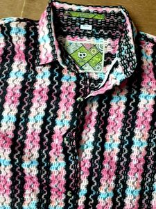Retro Striped Knit Button-Up Shirt