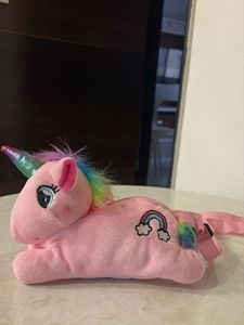 Cute Pink Unicorn Plush Bag