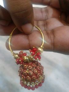New Red Jhumka Earrings
