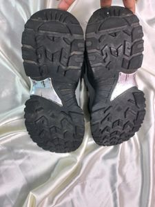 Black-silver Casual Shoes