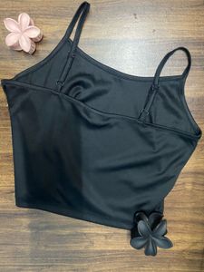 Sleek Black Spaghetti Strap Camisole