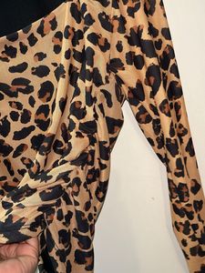 Trendy Leopard Print Full Sleeve Top