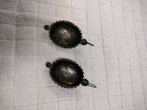 Vintage Oval Gemstone Earrings