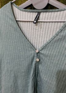 Mint Green Cropped Cardigan Top