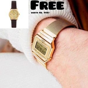 Casio Vintage Gold Digital Watch