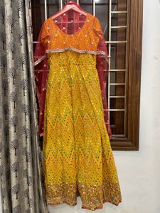 Festive Anarkali Mirror Work Heavy Set