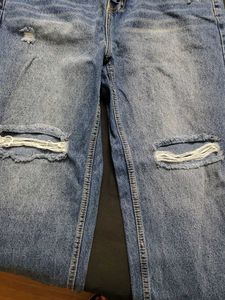 Trendy Ripped Blue Denim Jeans