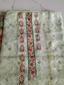 Floral Print Pakistani Lawn Suit Fabric