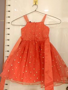 Sparkly Coral Tulle Dress
