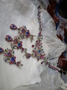 Jeweled Neck piece, Earring Set
