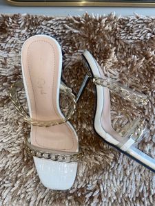 White Everqupid Heels