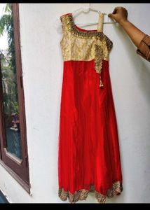 Stunning Red &amp; Gold Ethnic Gown