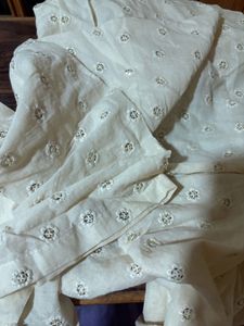 White Eyelet Palazzo Pants