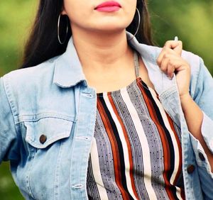 Striped Halter Neck jumpsuit upto XL size