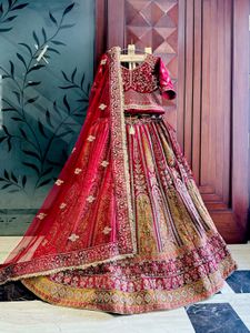 Stunning Embroidered Red Lehenga Choli