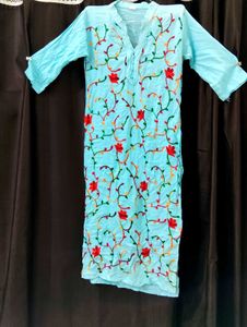 Embroidered Light Blue Tunic