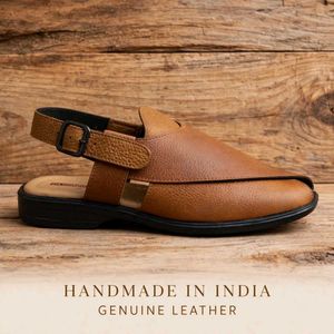 Men's Brown Genuine Leather Sandals