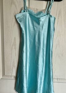 Satin Lace Trim Nightgown