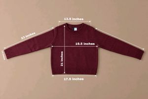 BURGUNDY RIBBED CREWNECK SWEATER