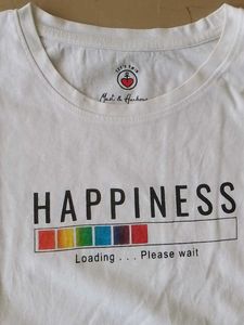White "Happiness Loading" T-Shirt