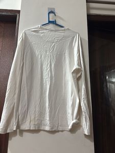 Men's White Long Sleeve Graphic T-Shirt