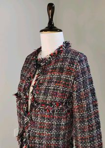 💥Price Drop💥 Multicolor Fringe Tweed Blazer