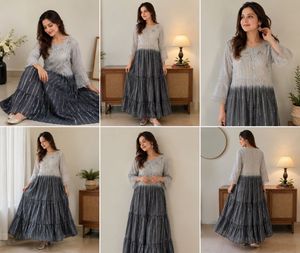 Elegant Tiered Ombre Gown