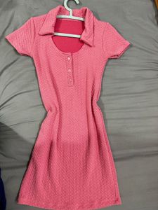 Pink Collared  Dress