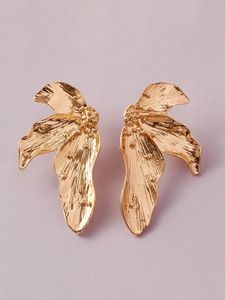Unique Gold Floral Statement Earrings