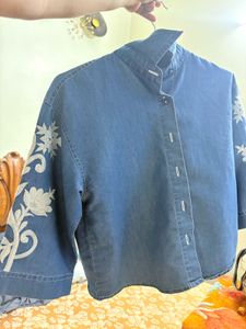 Embroidered Denim Shirt