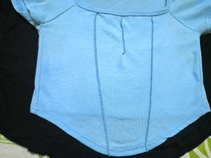 Blue Corset Style Crop Top