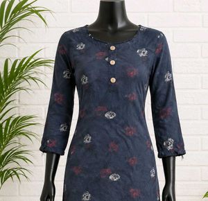 Stylish Blue Kurti with Abstract Print