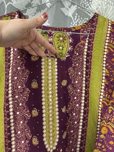 Beautiful Purple Printed Kurta Set