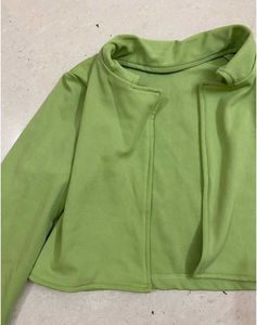 Green Crop Blazer