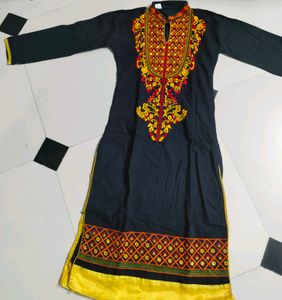 Beautiful Aline Embroidery Cotton Kurta
