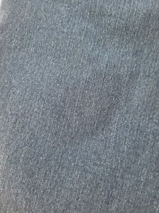 Denim Skirt with Frayed Hem