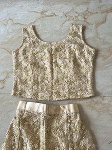 Elegant Gold Lehenga Choli Set