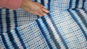 Blue &amp; White Tie-Dye Dress