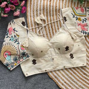 Embroidered Blouse with Sleeves