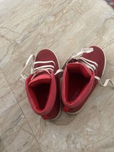 Red High-Top Sneakers