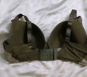 Olive Green Lace Bra