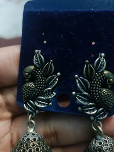 Elegant Peacock Design Jhumka Earrings