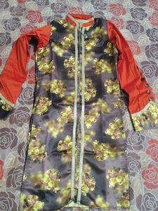 kids Designer Kurta with Floral Print