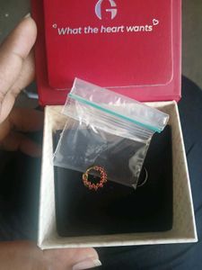 Beautiful Hoop Nosepin with Pink Stones