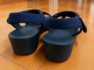 Stylish Navy Blue Platform Sandals for Women🌙🌌🎀