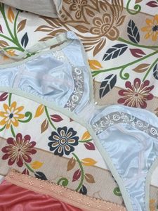Light Blue Bra and Pink Panty Set
