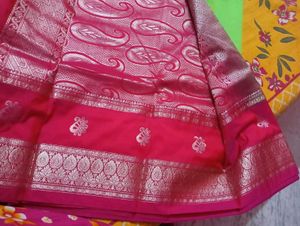 Green &amp; Pink real mysore silk or kanchipuram saree